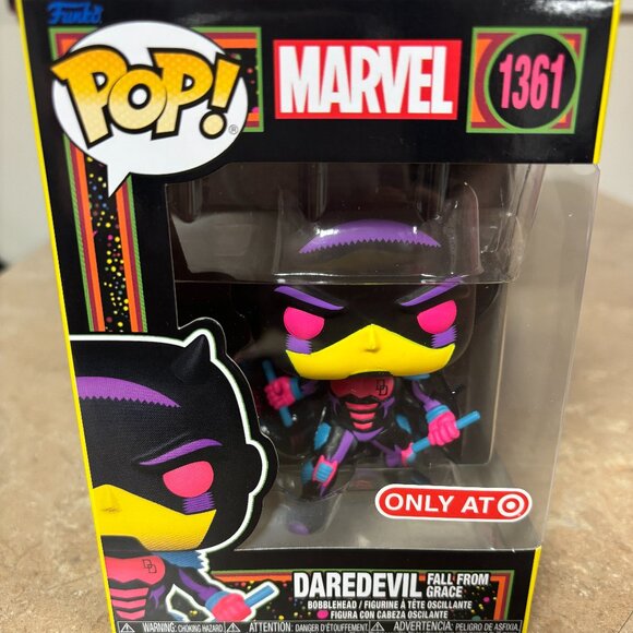 Funko POP! Daredevil Fall From Grace Blacklight Figure #1361 EXCLUSIVE - Picture 1 of 5